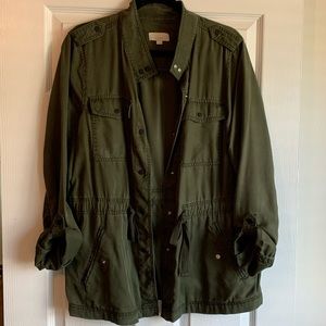 LOFT Olive Green Military Jacket